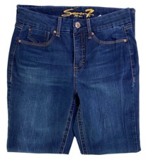 Seven7 Tummyless Skinny Denim Jeans Womens 8 High Rise 5 Pockets Stretch Blue