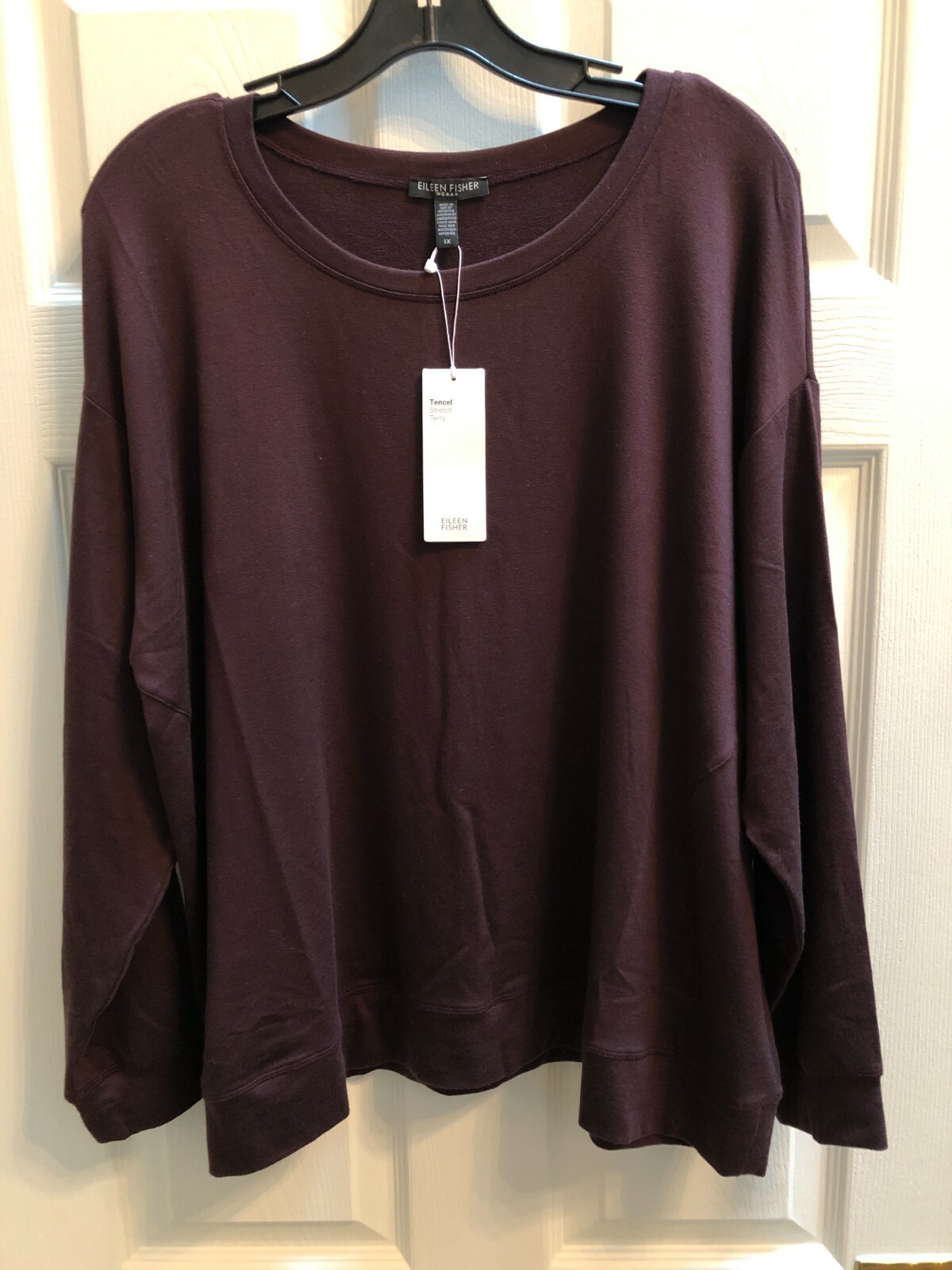 NWT Eileen Fisher 1X Cassis Tencel 