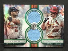 2024 Topps Tribute MLB Albert Pujols / Nolan Arenado Dual Patch Green /99