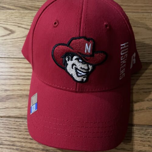 Nebraska Corn Huskers Youth Red Adjustable Hat Russell NWT - Picture 1 of 5