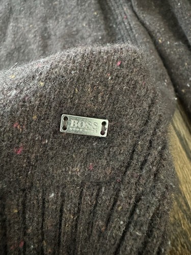 Hugo Boss Mens Jumper Large Brown -L Sweater Wool Finest Italian Yarn - Picture 3 of 4