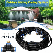 Misting Cooling System Patio Garden Hose Mister Nozzle Irrigation Water Outdoor