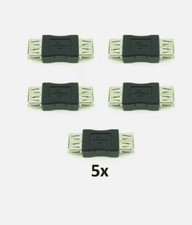 5 Pack USB 2.0 A Female to USB A Female Adapter Converter Extender Coupler