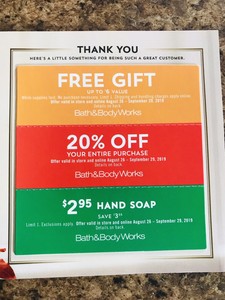 Details About Bath And Body Works Multiple Coupon Expires Sept 29 2019