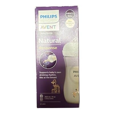 Philipps Flasche Natural mit Responsivem Schnuller 260ml Dekor Giraffe, 1 Stück