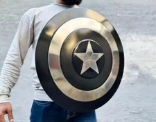 Black Captain America Shield - The First Avenger Shield - Metal Shield 22'' inch
