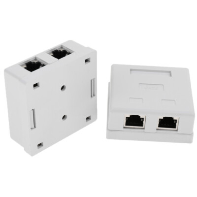 2 Stk. / Pack Cat 6 Zwei  Port Anschlussdose Universal Netzwerkdose