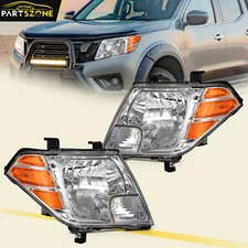 Headlights Assembly Set Fits Nissan For Frontier 2009-2019 Clear Lens Pair New