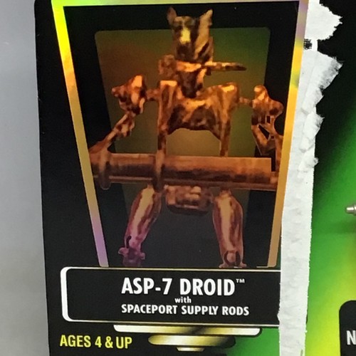 Vint 1997 Star Wars POTF ASP-7 Droid W/ Original Spaceport Supply Rods+ Cardback - Picture 2 of 7