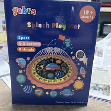 Gebra Splash Play Mat/play Learn Grow/ New In Box