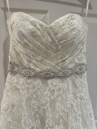 Coco Couture creme elfenbein verziert Perlen Spitze Braut Hochzeitskleid Kleid Schleier - Bild 10 von 24