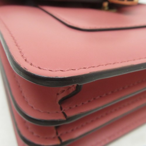 BVLGARI GWH Serpenti Forever 2Way Shoulder Handbag Calfskin Leather Pink - Picture 8 of 15