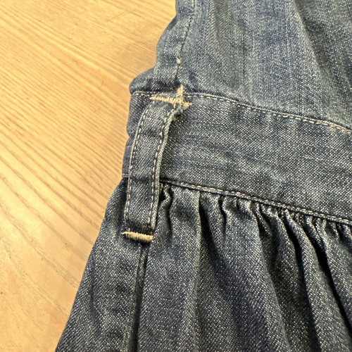 Polo Ralph Lauren Denim Dress Metal Button Up Girls 14 Collared Short Slv Blue - Picture 8 of 20