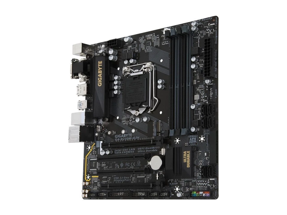 GIGABYTE GA-B250M-D3H LGA 1151 Intel B250 HDMI SATA 6Gb/s Micro ATX Motherboard - Image 3 of 4