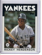 1986 TOPPS RICKEY HENDERSON BASEBALL CARD #500 VG