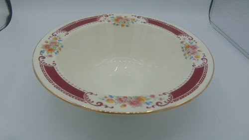 VTG HOMER LAUGHLIN CHINA BRITTANY MAJESTIC FLORAL SERVING BOWL 9" 1950"S - Picture 10 of 10
