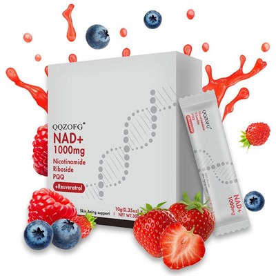 BulkSupplements NAD+ Powder-Nicotinamide Riboside Resveratrol 1000mg Per Serving