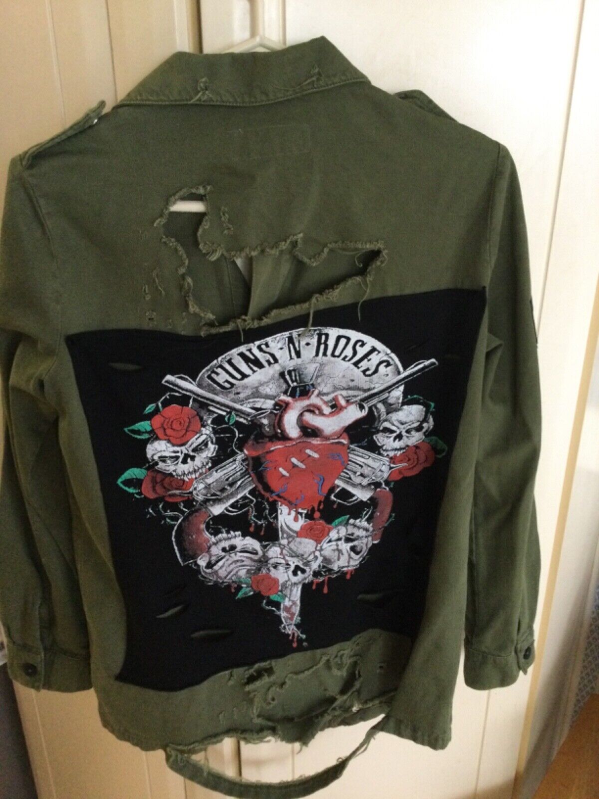 Zara Guns N’ Roses distressed shirt/jacket size s… - image 4