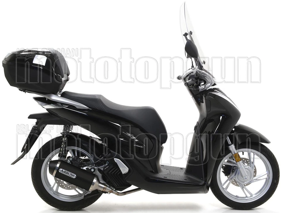 scarico completo omologato open nero urban arrow per honda sh 125 i 2023 23 - Immagine 2 di 4