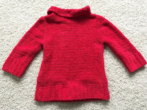 IZ Amy Byer Niñas Rojo Mangas 3/4 Embellecido Suéter Top Talla 6 Usado en Excelente Condición - Imagen 4 de 4