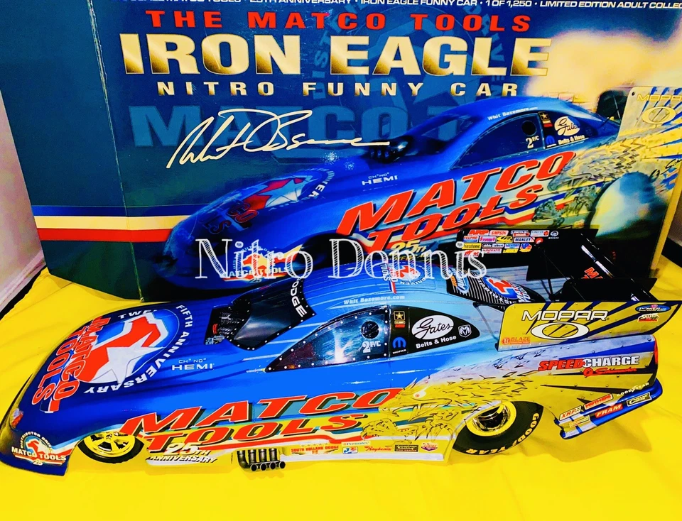 NHRA WHIT BAZEMORE 1:16 Milestone IRON EAGLE 04 Diecast NITRO Funny Car DSR 25th Foto 2 de 4