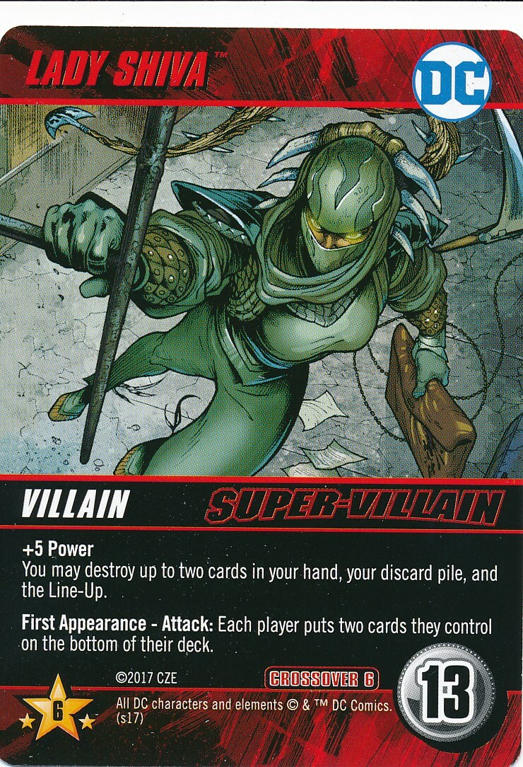 LADY SHIVA DC Comics Deck Building Game card BIRDS of PREY