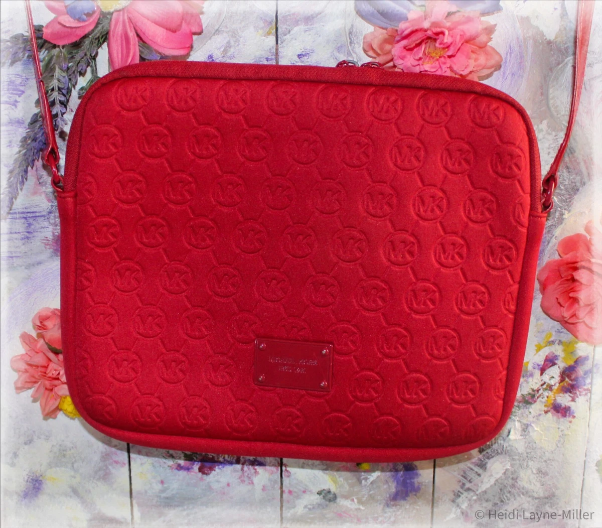 M.K. Michael Kors Red Padded IPAD Tablet Carrying Protective Bag Strap | eBay