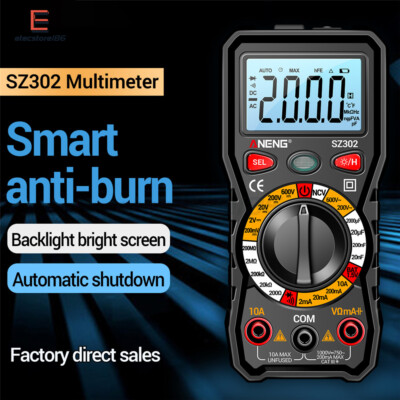 ANENG SZ301 Digital Multimeter DC AC Voltmeter,Ohm Volt Amp Meter,Measures Volt