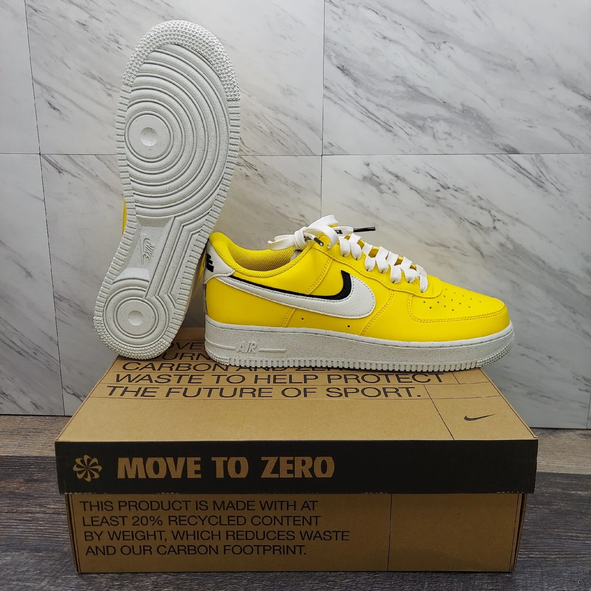 Nike Men's Air Force 1 '07 LV8 Shoes, Size 11, Tour Yellow/Black