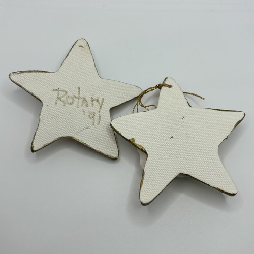 Nativity Scene Ceramic Star Ornaments Puerto Rico Frances Traviza - Picture 2 of 5