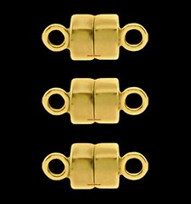 3 4.5mm Yellow 14k Gold FILLED MAGNETIC CLASP Converter Bracelet Necklace USA