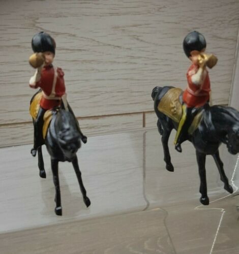 RARE VINTAGE JOHN HILL JOHILL CO MOUNTED MILITARY BUGLER ARMY BAND BLACK HORSE - Picture 10 of 12
