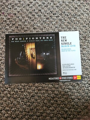 BEL11 ADVERT 5X8 FOO FIGHTERS : NO WAY BACK / COLD DAY IN THE SUN SINGLE