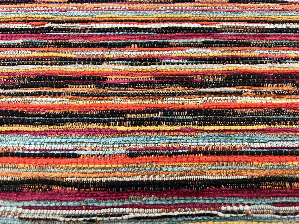 Tela de tapicería a rayas tejida texturizada Kravet - bordes / piñata 7 yardas 32801-417 Foto 3 de 4