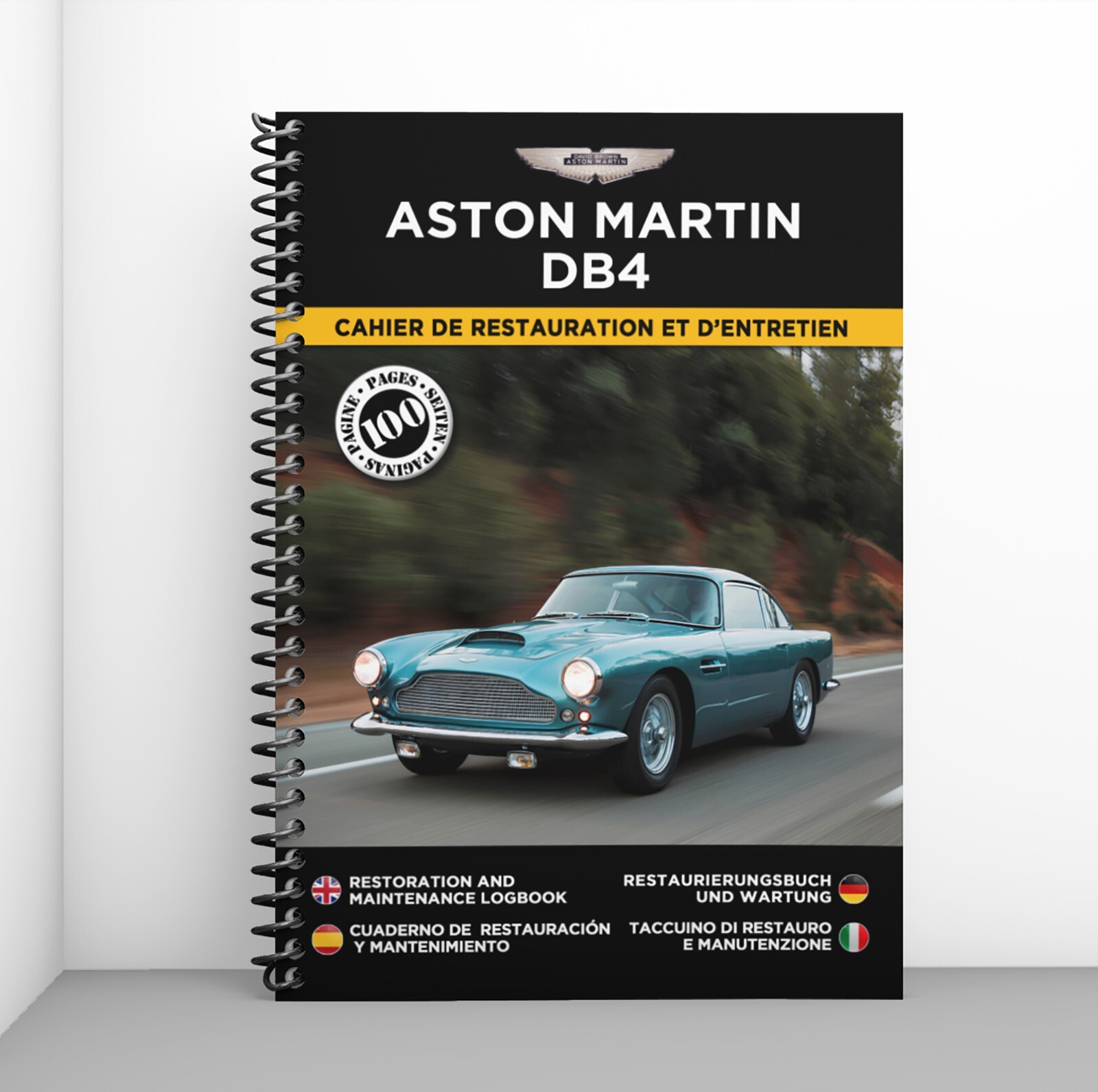 Cahier de restauration Aston Martin DB4 pour entretien garage