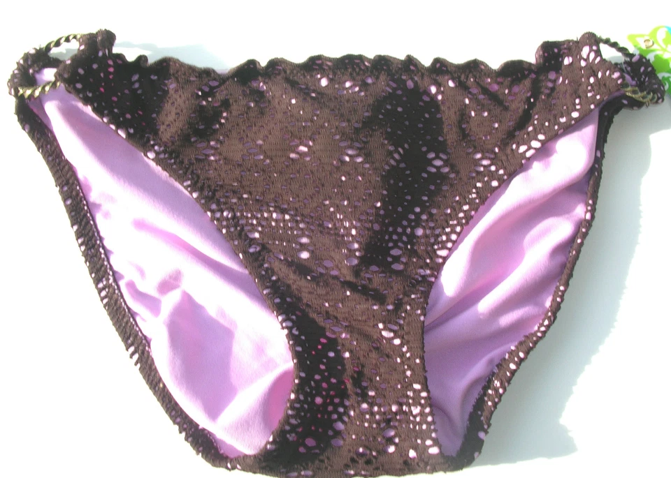 Becca NUEVO Traje de baño marrón liso para mujer talla XS 0 2 parte inferior de bikini $58 S20 Foto 2 de 4