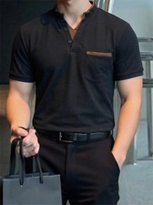 Men's Polo Shirt Casual Short Sleeve Golf Shirt Summer Vacation Beach Shirts