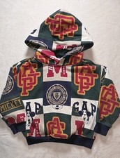 Gap Disney Kids VintageSoft Mickey Mouse Logo Hoodie 4 Years Patchwork