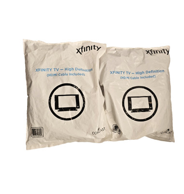 Lot of 2 XFINITY Comcast TV Ethernet HDMI Cable 6 Ft Type A Coax Sealed Bags