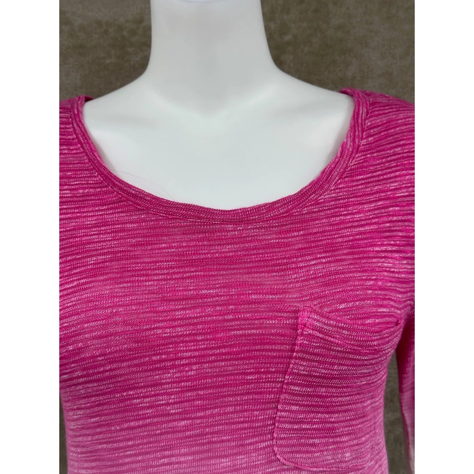 Top Zobha Mujer Pequeño Fucsia Rosa Tinte Ombre Color Bloque Tejido Recortado Verano Foto 2 de 4