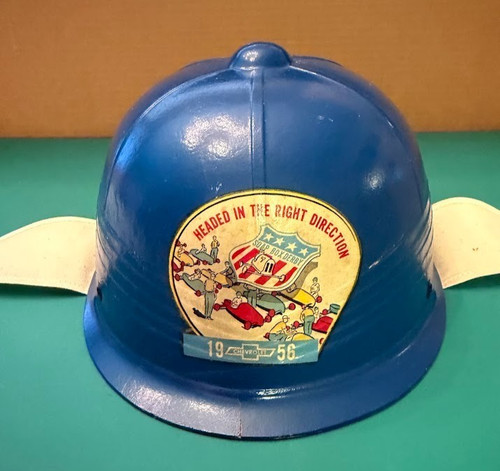 Vintage Soap Box Derby Racer Helmet 1956 Chevrolet Very Nice