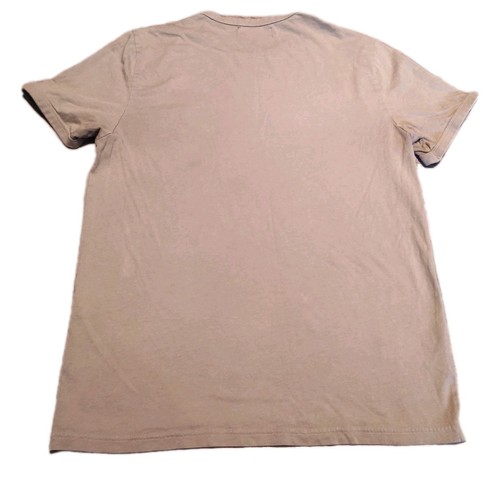 Fred Perry Men's Ringer Tee Shirt Warm Grey/Carrington Brick Medium Distress - Picture 2 of 14