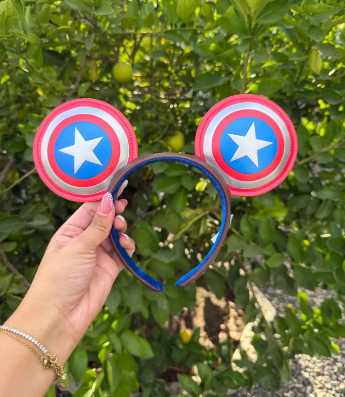Diadema Disney-Parques Marvel Capitán América Super Soldado Mickey Ears