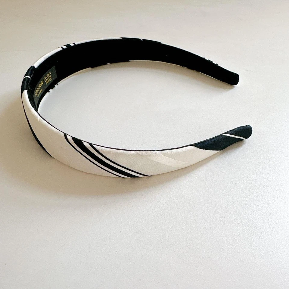 Diadema ALEXANDRE DE PARIS rayas blancas negras Foto 4 de 4