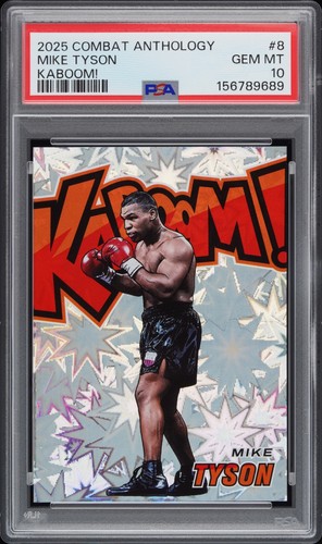2025 Panini Combat Anthology KABOOM SSP Mike Tyson PSA 10 #8 C98 GOAT Rare Mint