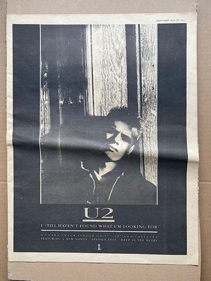 U2 I STILL HAVEN'T FOUND WHAT I'M LOOKING FOR (B) POSTER SIZED original music pr