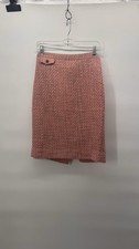 J. Crew No. 2 Pencil Skirt In Pink Confetti Tweed Back Zip Size 4 Pocket Barbie