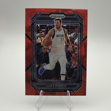 Luka Doncic Red Cracked Ice Prizm Mavericks 🔥 Panini Prizm 