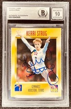 Kerri Strug signed 1996 Sports Illustrated SI for Kids card BAS 10 Magnificent 7