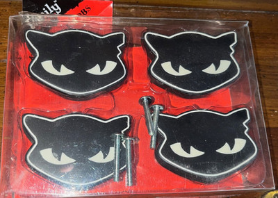 Emily the Strange Vintage 2000s New in Open Box ''Kitty Kat Knobs'' Cabinet Knobs